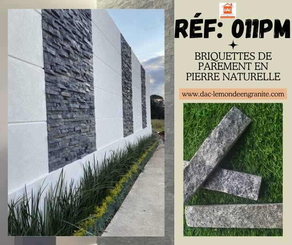 Briquettes de parement en granite